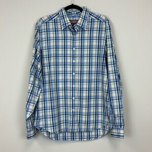 Vineyard Vines Rigby Shirt Blue Checked Long Sleeve Button Down Mens Medium